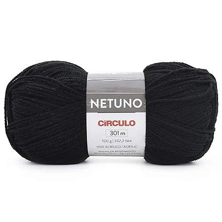 Fio Netuno Circulo 301m 100g - Cor 8990 PRETO