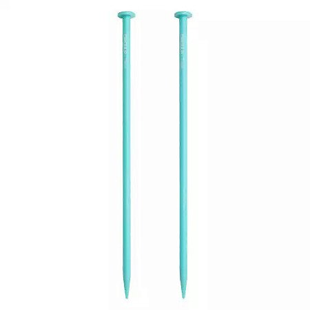 Agulha Trico Plastico Circulo 25cm 7mm Verde Agua