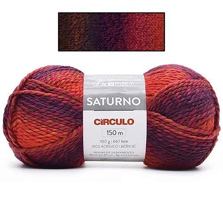 Fio Saturno Circulo 150m 100g - COR 9648 FLAMBOIÃ