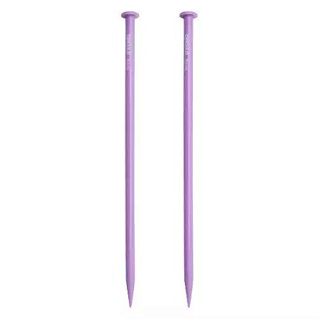 Agulha Trico Plastico Circulo 25cm 8mm Lilas