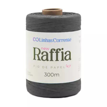 Fio de Papel - New Raffia 300M 100% Viscose - Cinza
