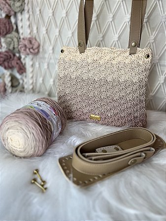 Kit Bolsa Porto Belo-Colors 3mm Suspiro-Pólen Crochê