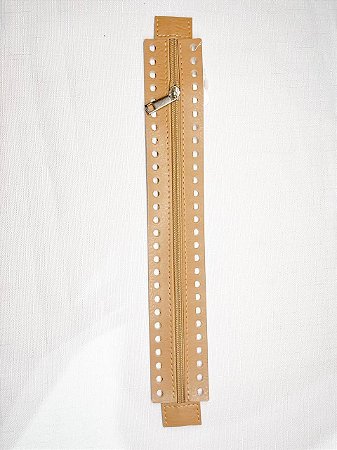 Ziper Montana 5x30cm- Bege/Niquel