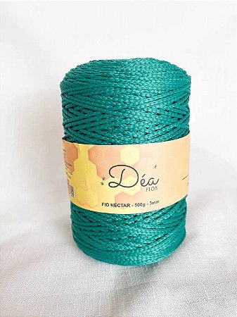 Fio Néctar 3mm - 500g-300m - Poliéster -Verde Esmeralda