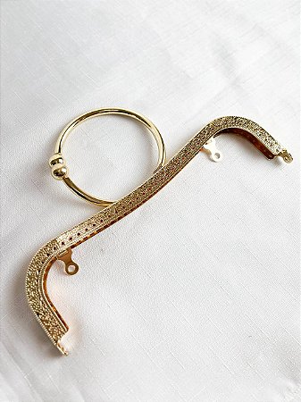 Fecho da Vovó 22x13,5cm Retangular com Argola - Dourado