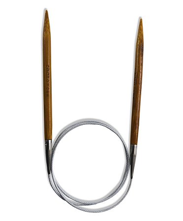 Agulha Circular Bambu/Aço 80CM - 4,0mm