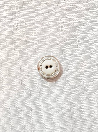 Botão Trabalhado 18mm Branco/Prata