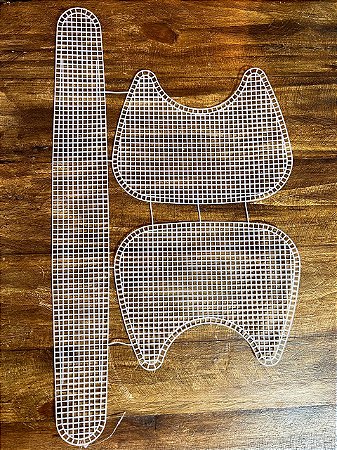 Malha Chenille Kit 3 peças 47X29.5cm Branco