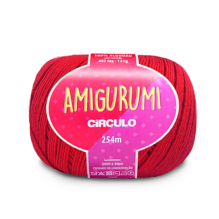 Fio AMIGURUMI - 3402 (Vermelho Circulo)