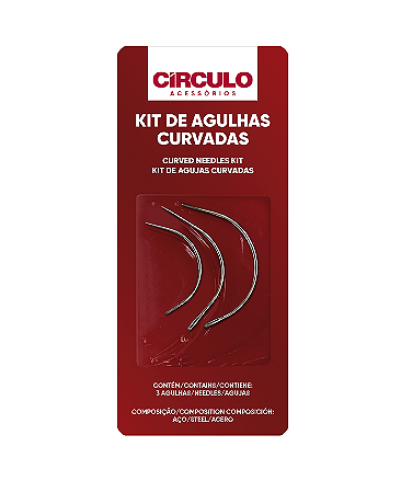 Kit Agulha Curvada Círculo 3 Peças