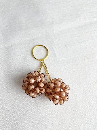 Chaveiro Bolinha 3cm-Cristal Rosé