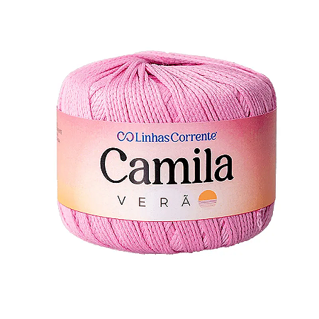 Camila Verão 50g Coats Corrente - 00113 Rosa