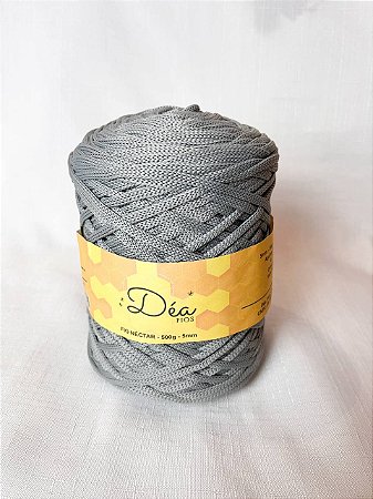 Fio Néctar 5mm - 500g-200m - Poliester - Cinza