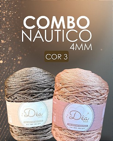 Combo 3 - Fios Néctar Náutico 4mm 2un. - Marrom e Champanhe