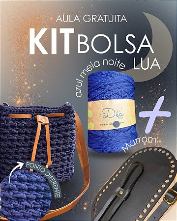Kit Bolsa Lua - Néctar 5mm Meia Noite Marrom/Dourado (Déa - Aula Grátis)