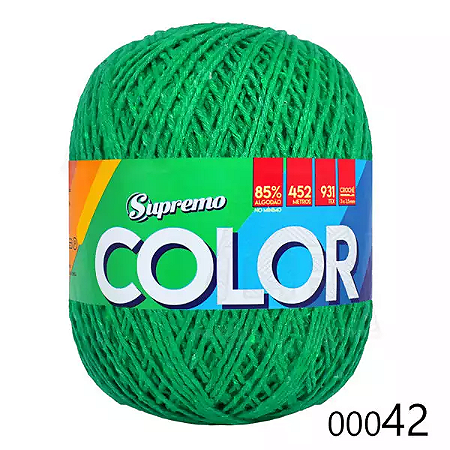 Barbante SUPREMO Color 452m 400g nº6-Verde Bandeira