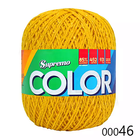 Barbante SUPREMO Color 452m 400g nº6-Amarelo Ouro