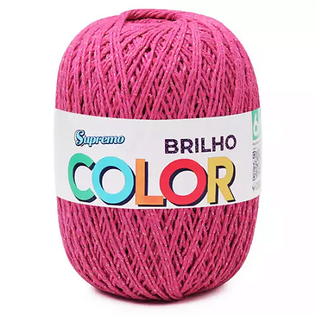 Barbante COLOR BRILHO CORES 400G nº6-Pink/Ouro