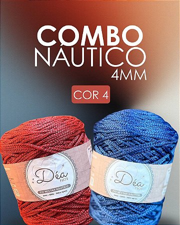 Combo 4 - Fios Néctar Náutico 4mm 2un. - Marinho e Figo