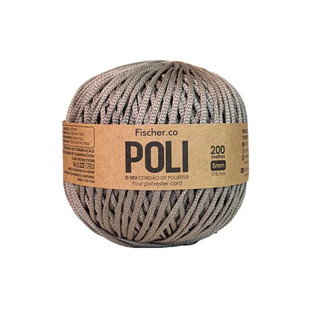 Fio Fischer POLI 5mm - 200m - GREIGE