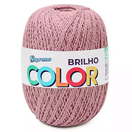 Barbante SUPREMO Color Brilho 452m 400g nº6 - Rosa Vintage/Ouro