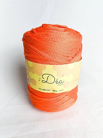 Fio Néctar 5mm - 500g-200m - Poliéster - Tangerina