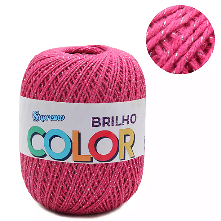 Barbante SUPREMO Color Brilho 452m 400g nº6 - Pink/Prata