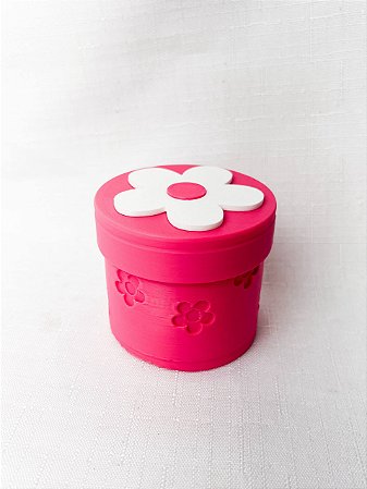 Porta Marcadores Pontos + 20un Flor - Pink