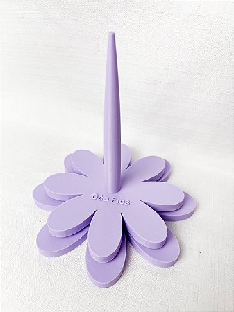 Porta Fio Giratório Flor Margarida - Lilás