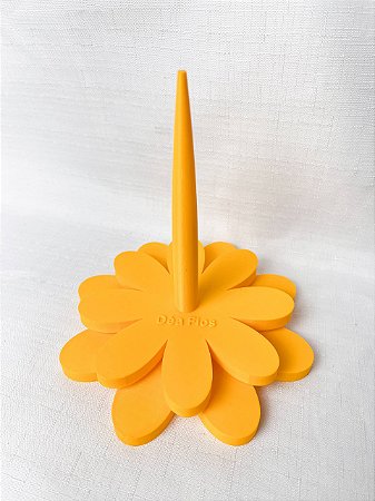 Porta Fio Giratório Flor Margarida - Amarelo
