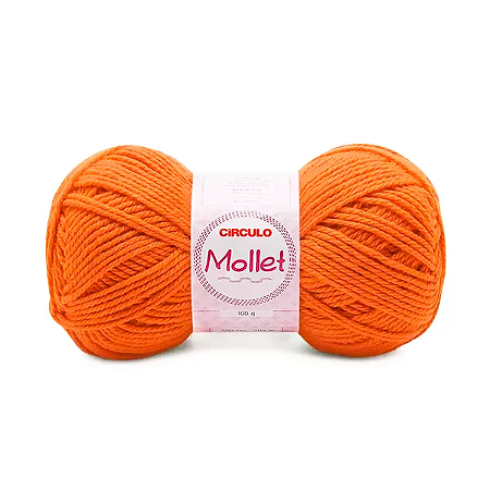 Fio Mollet Circulo 200m 100g - Cor 4445 Tangerina