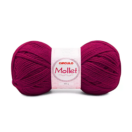 Fio Mollet Circulo 200m 100g - Cor 3914 Begonia (Fibra Negra)