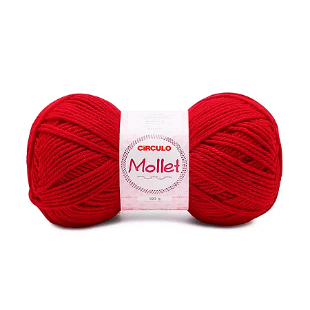 Fio Mollet Circulo 200m 100g - Cor 3635 Paixão