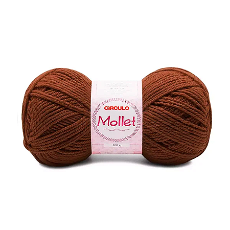 Fio Mollet Circulo 200m 100g - Cor 850 Castanho