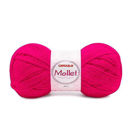 Fio Mollet Circulo 200m 100g - Cor 390 Magenta