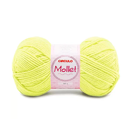 Fio Mollet Circulo 200m 100g - Cor 325 amarelo Candy