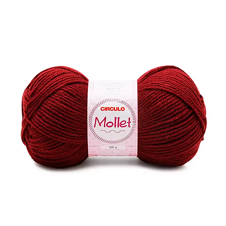 Fio Mollet Circulo 200m 100g - Cor 115 Rubi