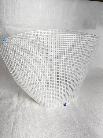 Tela/Malha Plástica Chenille 29/41x26cm - Bolsa Trapezio 3Pç