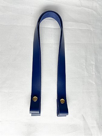 Alça Bolsa/Mateira Pres.2,5x65cm Azul Marinho & Dourado