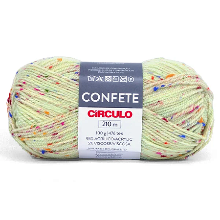 Fio/Lã Confete Circulo - 1155 Macaron