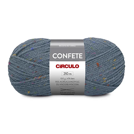 Fio/Lã Confete Circulo - 2574 Lagoa Azul