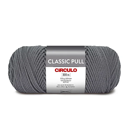 Fio/Lã CLASSIC PULL Circulo 200g/330m -  8978 Ceu Cinza