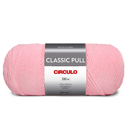 Fio/Lã CLASSIC PULL Circulo 200g/330m -  3289 Rosa Bebê