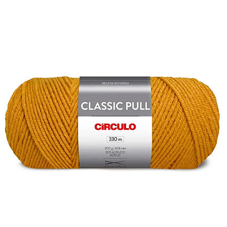 Fio/Lã CLASSIC PULL Circulo 200g/330m - 1718 Mostarda