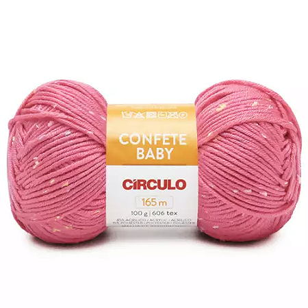 Fio/Lã Confete Baby Circulo 100g/165m - 3334 Tulipa