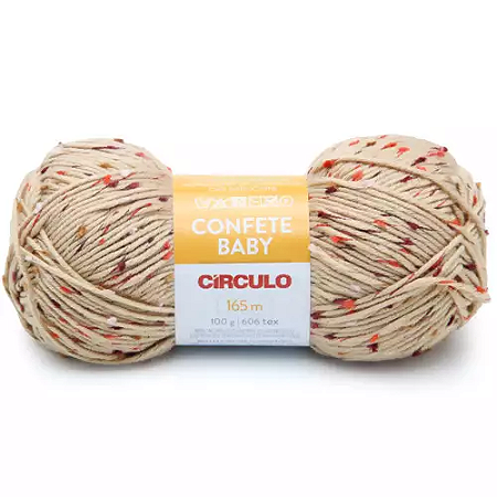 Fio/Lã Confete Baby Circulo 100g/165m - 7564 Porcelana