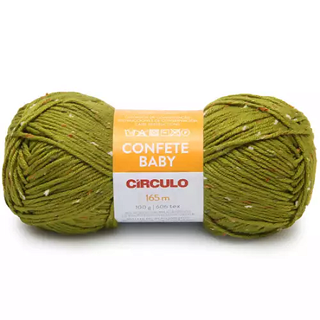 Fio/Lã Confete Baby Circulo 100g/165m - 5606 Egipcia