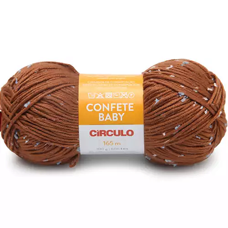 Fio/Lã Confete Baby Circulo 100g/165m - 7567 Cacau