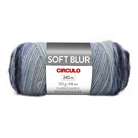 Fio/Lã SOFT BLUR Circulo 100g/240m - 9112 Porto