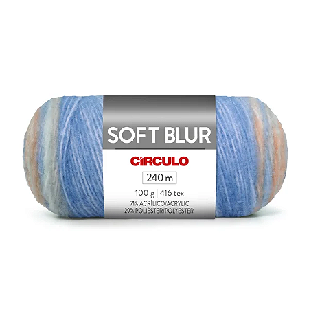 Fio/Lã SOFT BLUR Circulo 100g/240m - 9946 Arco Iris
